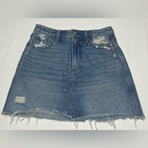 Abercrombie & Fitch Blue Distressed Mini Skirt